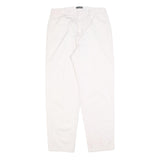 DOCKERS Womens White Regular Fit Straight Cotton Blend Trousers W32 L30