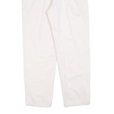 DOCKERS Womens White Regular Fit Straight Cotton Blend Trousers W32 L30