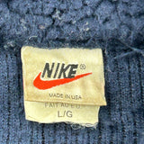 Made In USA Nike Fleece Jacket - Large Blue Polyester