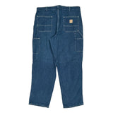 Carhartt Double Knee Carpenter Pants - 38W 32L Blue Cotton