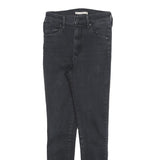 LEVI'S Womens Jeans Black Slim Skinny Denim Medium W26 L28 Zip Pockets