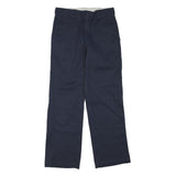 DICKIES Mens Polyester Blend Navy Blue Regular Straight Trousers W30 L30