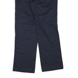 DICKIES Mens Polyester Blend Navy Blue Regular Straight Trousers W30 L30