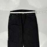 Dickies Double Knee Carpenter Trousers - 32W 30L Black Cotton