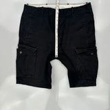 American Eagle Cargo Shorts - 38W 10L Black Cotton