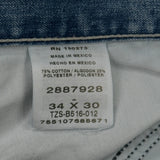 Lee Carpenter Jeans - 34W 30L Blue Cotton Blend