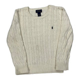 Age 6 Polo By Ralph Lauren Jumper - Small Cream Cotton