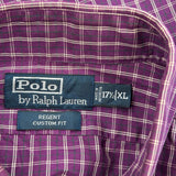 Regent Polo By Ralph Lauren Checked Shirt - XL Purple Cotton