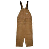 Carhartt Double Knee Overalls - 40W 30L Brown Cotton