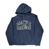 Seattle Seahawks Nfl Football Hoodie - XL Blue Cotton