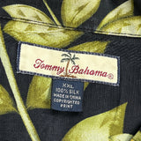 Tommy Bahama Floral Hawaiian Shirt - 2XL Black Silk