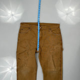 Dickies Carpenter Trousers - 36W 32L Brown Cotton