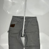 Wrangler Carpenter Pants - 34W 32L Gray Cotton