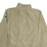 COLUMBIA Mens Beige Jacket L Polyester Plain Zip Full Length Outdoor Casual