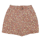 LIZWEAR Womens Shorts Pink Floral Print Casual S W25 Summer Wear