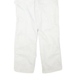 DICKIES Mens Cotton Blend White Regular Straight Trousers W31 L29 Workwear Zip