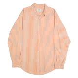 RALPH LAUREN POLO JEANS COMPANY Mens Orange & White Striped Shirt L Casual