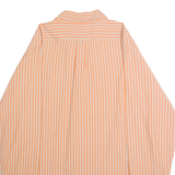 RALPH LAUREN POLO JEANS COMPANY Mens Orange & White Striped Shirt L Casual