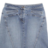 THE LIMITED Womens Blue Denim Mini Cotton Blend Skirt M Casual Simple Design