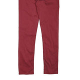 TOMMY HILFIGER Mens Regular Fit Red Skinny Denim W28 L29 Zip Cotton Blend Jeans