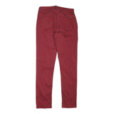 TOMMY HILFIGER Mens Regular Fit Red Skinny Denim W28 L29 Zip Cotton Blend Jeans