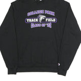 CHAMPION Mens Black College Park Track Field Pullover Hoodie L
