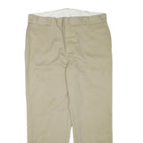 DICKIES Mens Cotton Blend Beige Regular Fit Straight Leg Trousers W38 L29