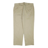 DICKIES Mens Cotton Blend Beige Regular Fit Straight Leg Trousers W38 L29