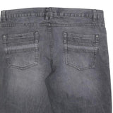 LIVERGY Mens Shorts Black Modern Straight 2XL W40 Cotton Blend Casual