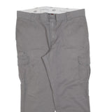 DICKIES Mens Cotton Blend Grey Regular Straight Trousers W40 L30 Workwear Casual