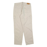 TOM RAMSEY Mens Cotton Blend Beige Regular Straight Trousers W34 L32 Cargo