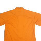 CADRE ATHLETIC Mens Orange Cotton Shirt 2XL Short Sleeve Button Up Casual Wear
