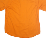 CADRE ATHLETIC Mens Orange Cotton Shirt 2XL Short Sleeve Button Up Casual Wear