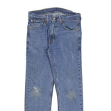 LEVI'S 505 Mens Jeans Blue Regular Straight Denim Medium W32 L30 Classic Cotton