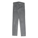 LEVI'S Womens Slim Grey Denim Slim Fit Jeans W28 L32 Stretch Cotton Blend Zip