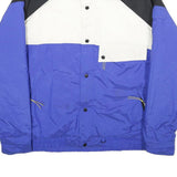 REI Mens Blue & White Panelled Nylon Zip Jacket XL Outdoor Casual Windbreaker