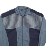 ATHLET CLASSIC Mens Blue & Navy Zip Jacket L Polyester Blend Colourblock Casual