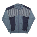 ATHLET CLASSIC Mens Blue & Navy Zip Jacket L Polyester Blend Colourblock Casual