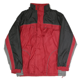 KEMPO Mens Red & Black Zip Up Polyester Outdoor Jacket L Casual Lightweight