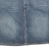 CALVIN KLEIN JEANS Womens Blue Denim Straight Knee Length Denim Plain M Casual