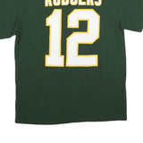 NFL Mens Green Rodgers 12 Graphic T-Shirt L Short Sleeve Crew Neck