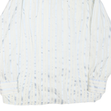BRIGADE Mens White Blue Stripe Shirt M Cotton Blend European Fit Classic