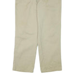 DICKIES Mens Cotton Blend Beige Regular Fit Straight Leg Trousers W36 L28