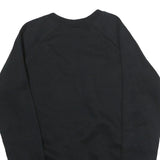 NIKE Mens Black Crew Neck S Cotton Blend Pullover Sweatshirt Bold Logo