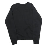 NIKE Mens Black Crew Neck S Cotton Blend Pullover Sweatshirt Bold Logo