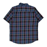 Quiksilver Checked Short Sleeve Shirt - XL Blue Cotton