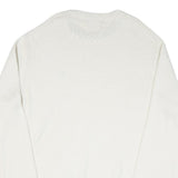 CHAPS Mens White Plain Cotton Blend Jumper Crew Neck Basic Knit 2XL Classic Fit