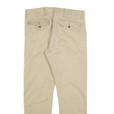 LEVI'S Mens Regular Beige Cotton Blend Trousers W35 L30 Classic Zip Closure