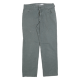 CARHARTT Mens Cotton Blend Grey Relaxed Straight Trousers W31 L30 Workwear