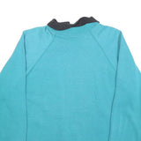 LSJ Womens Blue & Black Sweatshirt Collar M Butterfly Print Cotton Blend